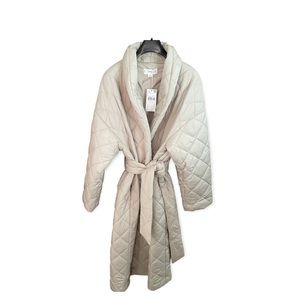 Mango Belted Oversized Quilted Coat